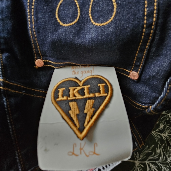 Lady K Loves NWT dark indigo Polly jeans size small - Picture 6 of 7